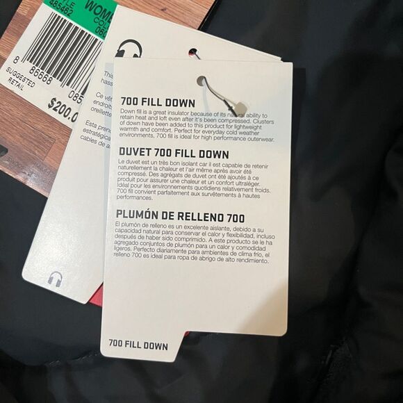 NWT Nike Sportswear Down Puffer Jacket 700 Fill Black Hooded Womens XL - Picture 7 of 9